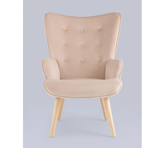 Кресло для гостиной Стул Груп Хью велюр бежевый QH-8901KP 263-2 beige