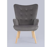Кресло для гостиной Стул Груп Хью велюр серый QH-8901K HLR-20