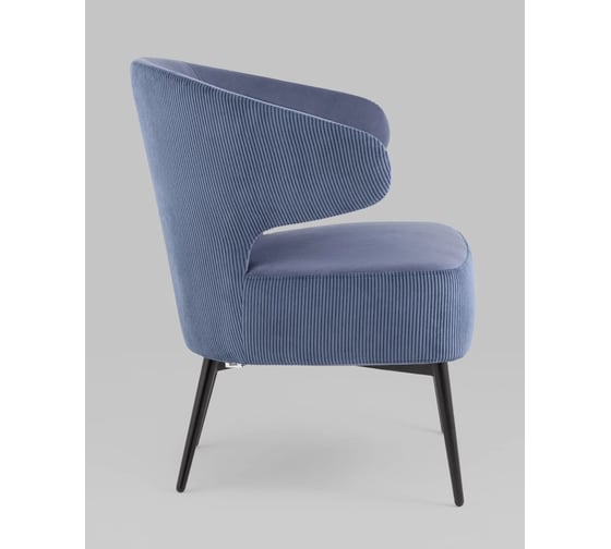 Кресло Стул Груп лаунж Royal Stripes велюр синий vd-royal-v795-vl48