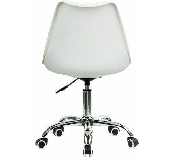 Кресло стул BRABIX Eames Mg-310 Ch, хром, пластик белый, ткань серая 532924