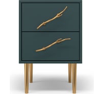 Тумба прикроватная BOGACHO Тропик Колор leaves Стайл Голд 11807/бирюзово-зеленый/золото 11807/бирюзово-зеленый/золото