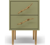 Тумба прикроватная BOGACHO Тропик Колор leaves Стайл Голд 11807/оливково-зеленая/золото 11807/оливково-зеленый/золото