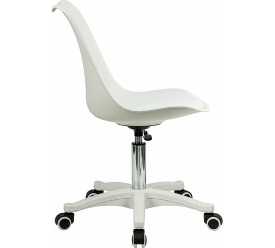 Кресло стул BRABIX Eames Mg-310 Pl, пластик белый, экокожа белая 532926