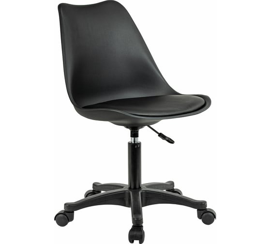 Кресло стул BRABIX Eames Mg-310 Pl, пластик черный, экокожа черная 532927 1