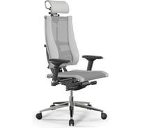 Кресло МЕТТА Y 4DT B2-14D - Mesh(YM93)+EcoLeather Infinity светло-серый/белый z509232791