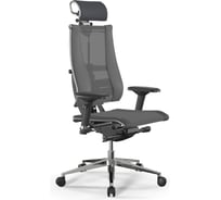 Кресло МЕТТА Y 4DT B2-14D - Mesh(YM93)+EcoLeather Infinity серый/темно-серый z509232784