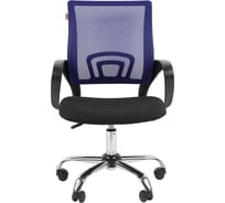 Кресло Easy Chair 304LT TC ткань черная/сетка синий, хром 2000526