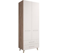 Шкаф Woodville Мариус М-01 дуб баррик/белый матовый 402334