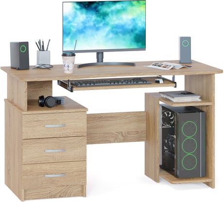 Стол компьютерный СОКОЛ Дуб сонома КСТ-08.1 00-00015042