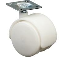 Двойной ролик на площадке Стройбат 50 мм белый 1 шт 352080