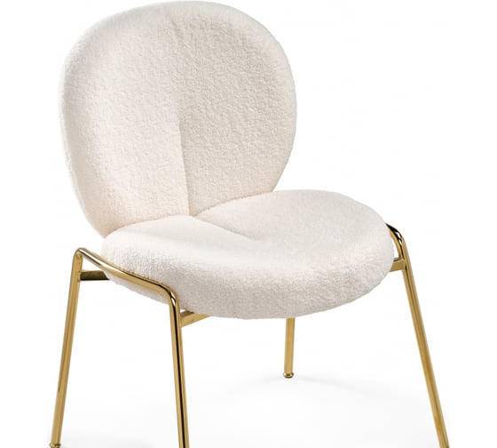 Стул на металлокаркасе Woodville Kalipso 1 white / gold 15782