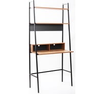 Компьютерный стол Woodville Минден с надстройкой 84x42,4x175, дуб вотан / антрацит / черный 553628