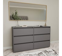Комод Letta City New 6 ящиков, Графит, 1400x827x394 L3750.09/01