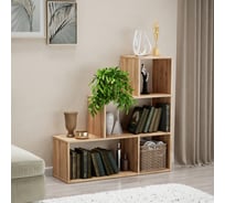 Стеллаж Letta Quattro New 4 секции горка, Дуб крафт золотой, 954x956x288 L3728.05/01