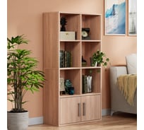 Стеллаж Letta Quattro New 8 секций, с дверками, Дуб сонома, 642x1268x292 L3700