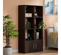 Стеллаж Letta Quattro New 8 секций, с дверками, Венге, 642x1268x292 L3702