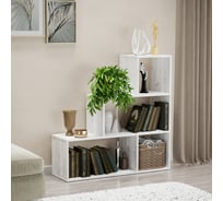 Стеллаж Letta Quattro New 4 секции горка, Дуб крафт белый, 954x956x288 L3728.06/01 33887971