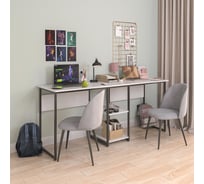 Стол письменный компьютерный с полками Letta Гамма Белая шагрень 179x53x75,5 L26203