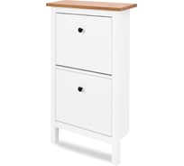 Тумба для обуви Лузалес КЫМОР 59x101x22 белый/светло-коричневый 5031070311