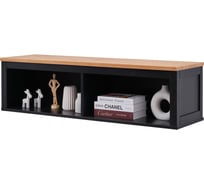 Полка навесная Лузалес КЫМОР 124x34x37 черный/светло-коричневый 5031220112