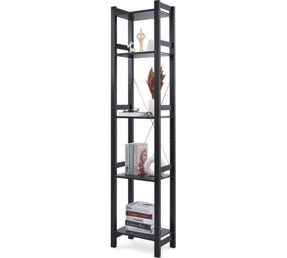 Этажерка Лузалес УДОРА 5 полок 49x210x30 черный 5061291105 1