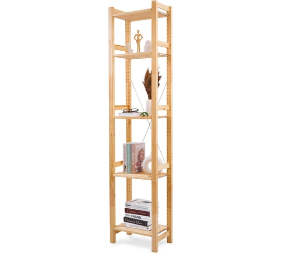 Этажерка Лузалес УДОРА 5 полок 49x210x30 светло-коричневый 5061291104