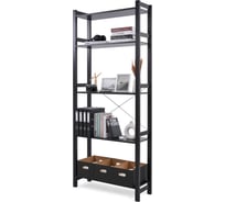 Этажерка Лузалес УДОРА 5 полок 89x210x30 черный 5061290505
