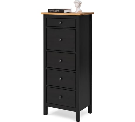 Комод Лузалес КЫМОР 5 ящиков 58x131x40 черный/светло-коричневый 5031020312