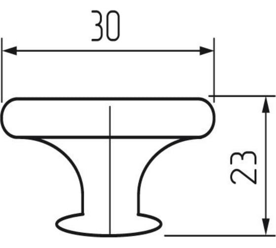 Ручка-кнопка MF H76, черная d=30 мм (алюминий) 108823v