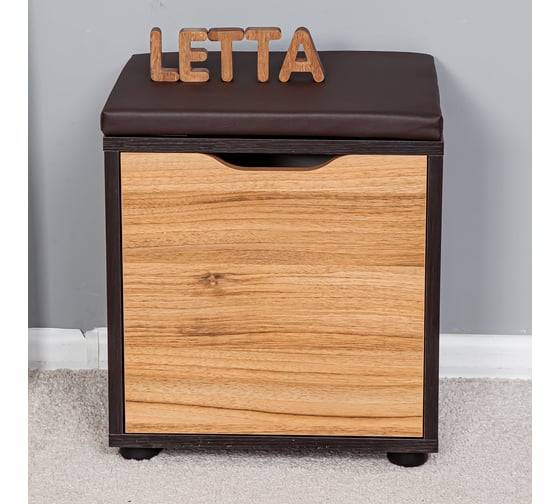 Тумба для обуви Letta Мальта Лайт Венге/Дуб крафт золотой 380x425x300 L2954