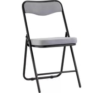 Складной стул для кухни Стул Груп Джонни велюр велютто серый каркас черный матовый fb-jonny-vl-12