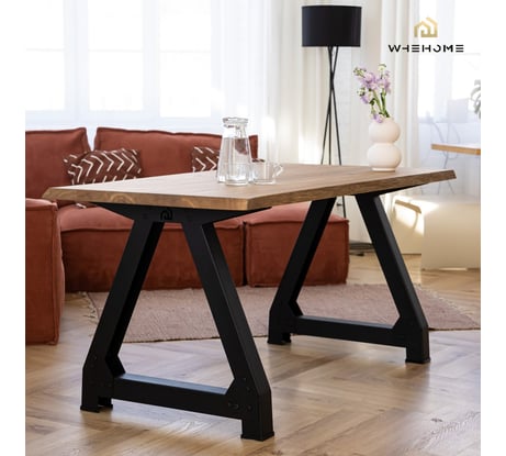 Ножки металлические для стола, подстолье в стиле "LOFT" WHEHOME (опоры - 2 шт, 70x72x70 см) WHdb20240015
