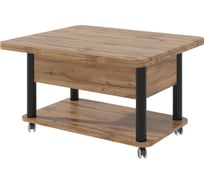 Стол-трансформер Дебют 3, Дуб вотан/Ножки чёрные Глазовский завод металлоизделий ФОРВАРД-МЕБЕЛЬ 101868