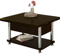 Стол-трансформер Дебют 3, Венге темный/Ножки хром Глазовский завод металлоизделий ФОРВАРД-МЕБЕЛЬ 100237