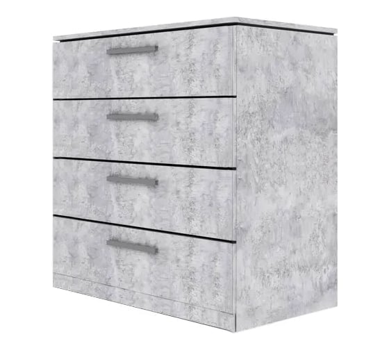 Комод для одежды и вещей ЦМК Trend-4 902x500x844 мм 4 ящика бетонный камень ME0005