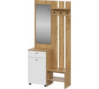 Готовая прихожая Woodville Эдолина 1 дуб золотой/белый матовый 582097