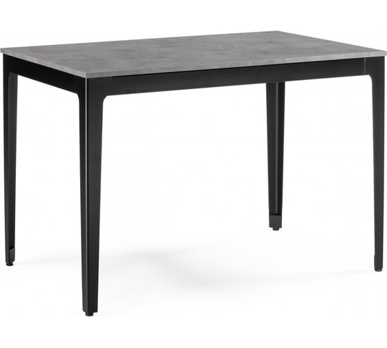Деревянный стол Woodville Айленд 110(155)х68x76 бетон чикаго светло-серый/черный 584299