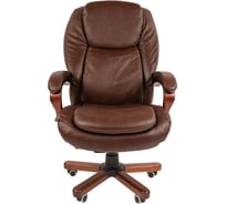Офисное кресло CHAIRMAN 408 натуральная кожа/экокожа коричневая мультиблок 00-07163870