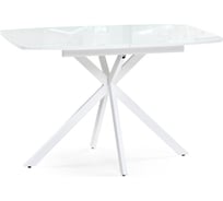 Стеклянный стол Woodville Тамаса 120(150)х70x76 белый 584296