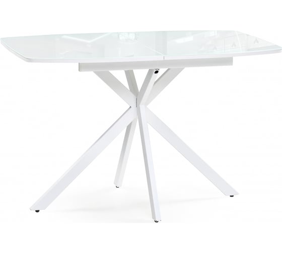 Стеклянный стол Woodville Тамаса 120(150)х70x76 белый 584296 1