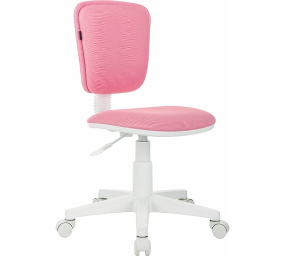 Кресло детское BRABIX Joy Mg-204w, без подлокотников, пластик белый, ткань Tw, розовое 533011