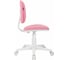 Кресло детское BRABIX Joy Mg-204w, без подлокотников, пластик белый, ткань Tw, розовое 533011 11