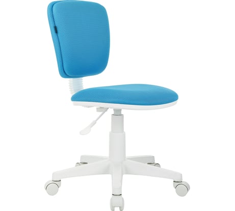 Кресло детское BRABIX Joy Mg-204w, без подлокотников, пластик белый, ткань Tw, голубое 533012