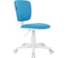 Кресло детское BRABIX Joy Mg-204w, без подлокотников, пластик белый, ткань Tw, голубое 533012
