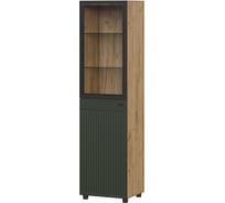Витрина Woodville Эдолина дуб золотой/черный/олива софт 582096