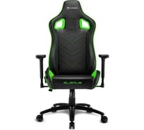Игровое кресло Sharkoon Elbrus 2 черно-зеленое ELBRUS-2-BK/GN