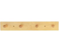 Вешалка для одежды Pattern средняя, дерево, закругленные 4 крючка 0849082