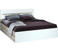 Кровать Арника с настилом ЛДСП Наоми КР-11 160x200, дуб каньон/белый глянец Н000689