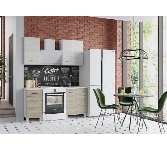 Готовая кухня Арника Тренд 600, крафт белый / крафт серый Н1447005