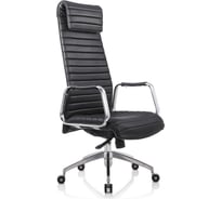 Кресло руководителя Easy Chair BNFc Echair-528 ML кожа черная, алюминий 342967
